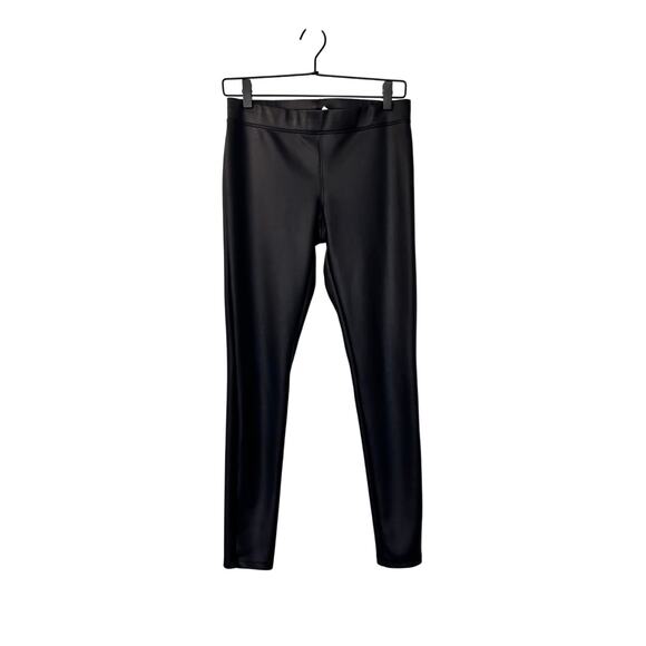 Express Women's Faux Suede Stretch Elastic Waist Skinny Leggings Black‎ SZ Small - Picture 2 of 11